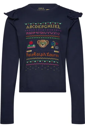 Ralph Lauren Polo Bear Cotton Jersey Long-Sleeve Tee Navy