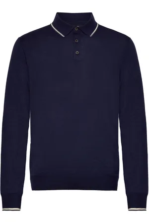 Ralph Lauren Performance Polo-Collar Sweater Navy