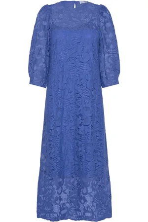 Minus Msdaley Midi Lace Dress Blue
