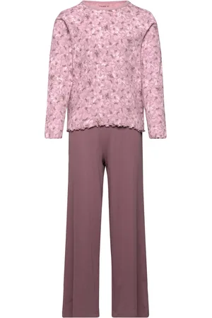 NAME IT Nkfnightset Mauve Flower Loose Rib Noos Purple