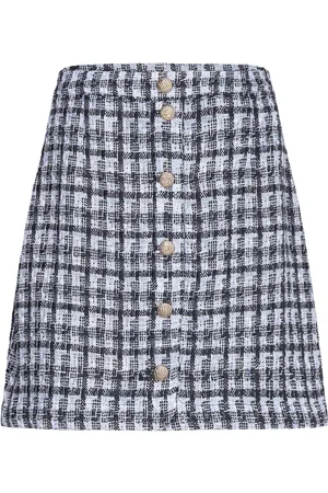 Y.A.S Bucana Hw Boucle Skirt Navy