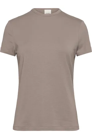 Calvin Klein Modal Stretch C-Neck Slim Top Ss Beige