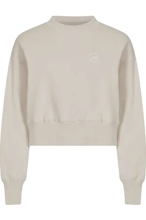 Röhnisch Cotton Cropped Sweatshirt Beige