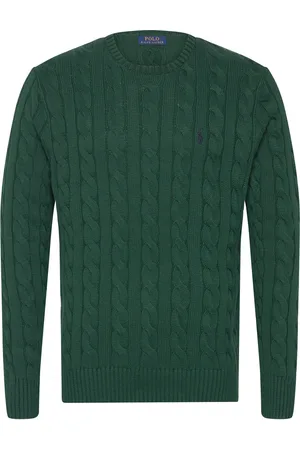 Ralph Lauren Cable-Knit Cotton Sweater Green