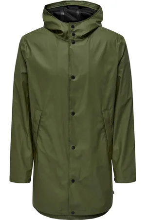 Only & Sons Onsluca Rain Coat Otw Green