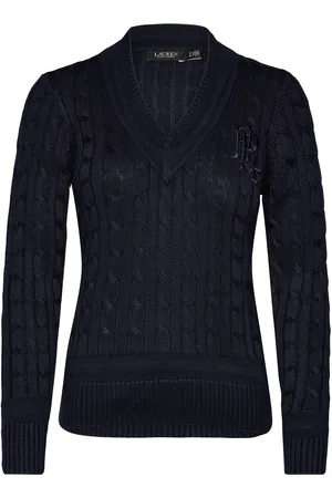 Ralph Lauren Cable-Knit Cricket Sweater Navy