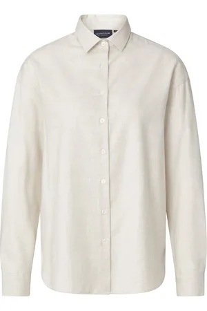 Lexington Edith Cotton Flannel Shirt Cream