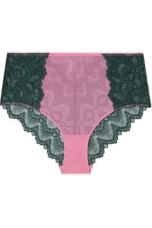 Understatement Lace Mesh Highwaist Briefs Pink