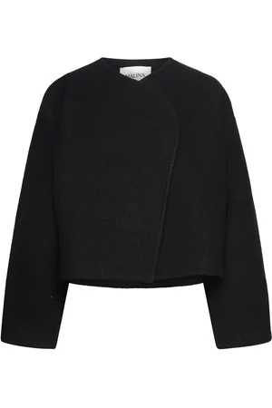 By Malina Elia Cropped Wool Blend Jacket