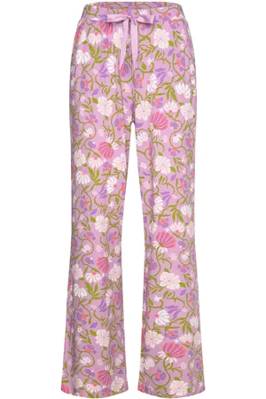 Hunkemöller Pant Jersey Str Flower Pink
