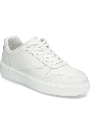 Calvin Klein Low Top Lace Up Bskt Lth White