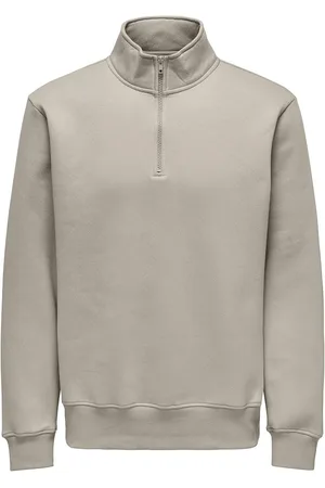 Only & Sons Onsconnor Reg 1/4 Zip Sweat Cream