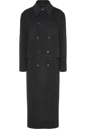 Filippa K Double Breasted Brushed Wool C Black