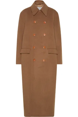 Filippa K Double Breasted Brushed Wool C Brown