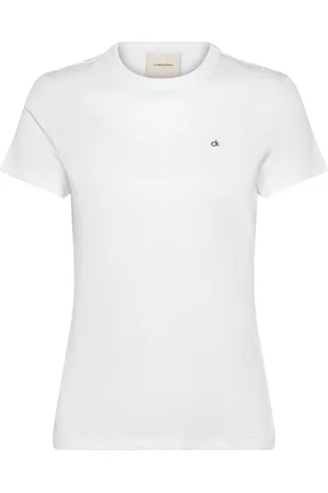 Calvin Klein Ck Emb Graphic Slim T-Shirt White