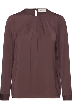 INWEAR Dotaiw Pleat Blouse Brown
