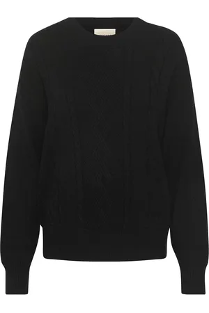 Cream Crdela Knit Pullover Black