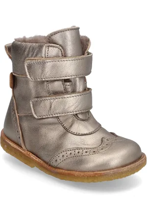 Pom Pom Rub Sole™ Broque Velcro Boot Tex Gold