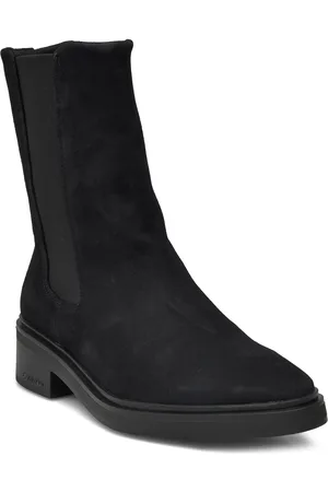 Calvin Klein Heel Chelsea Boot 30 Sue Black