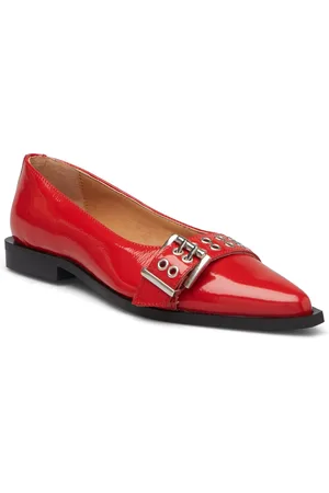 Bianco Biavictoria Buckle Ballet Flat Nappalak Red