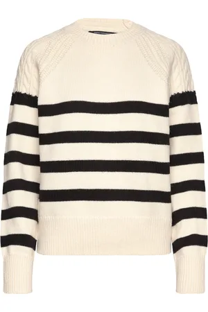 French Connection Quinley Stripe Jumper Cream