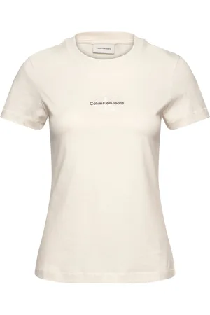 Calvin Klein Monologo Slim Tee Cream