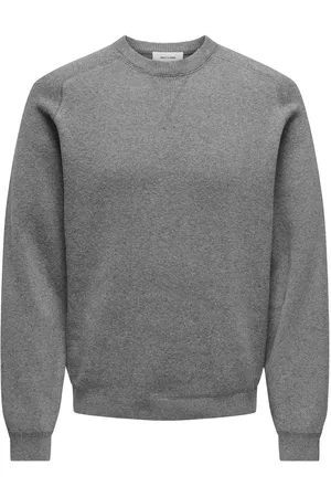 Only & Sons Onspin Reg 12 Crew Knit Grey