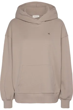 Calvin Klein Stamp Back Graphic Hoodie Beige