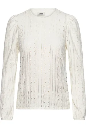 ONLY Olmjade L/S Cuff Top Jrs White
