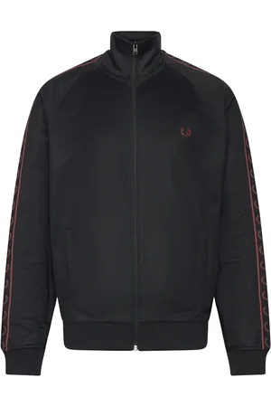 Fred Perry Contrast Tape Trk Jkt Black