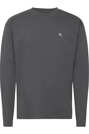 Calvin Klein Stamp Back Graphic Ls Tee Grey