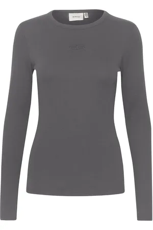 Gestuz Drewgz Ls Logo Top Grey