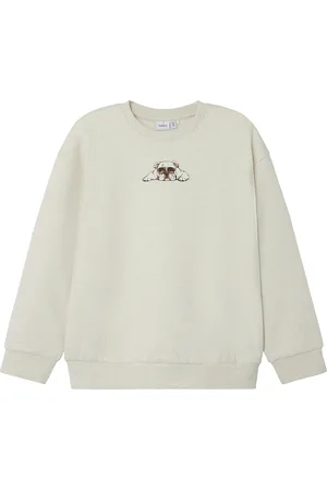 NAME IT Nkmnakrave Ls Rlx Sweat Bru Cream