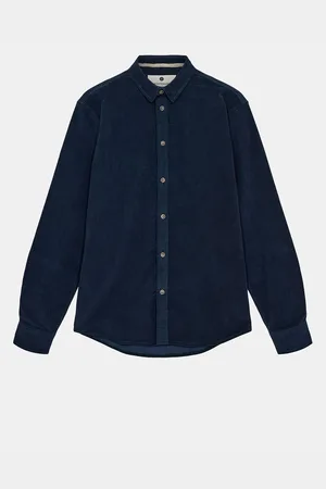 Anerkjendt Akleif Solid Cord Shirt Navy
