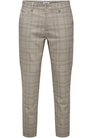 Only & Sons Onsmark Slim Check 020935 Pant Fd37 Beige