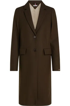 Tommy Hilfiger Wool Blend Classic Coat Brown