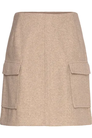 VERO MODA Vmfortuneemmy Hw Short Skirt Ga Boo Beige