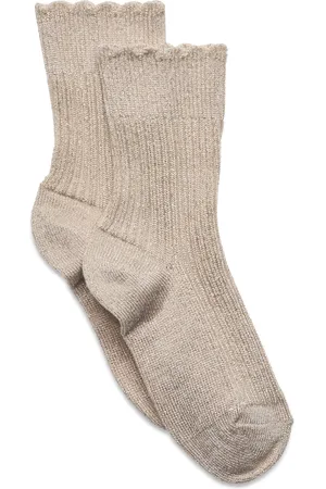 mp Denmark Celosia Glitter Socks Beige