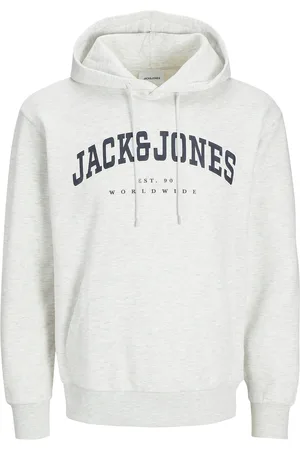 JACK & JONES Jjecaleb Varsity Sweat Hood Noos Grey Jack & J S