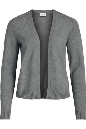 VILA Viril Short L/S Knit Cardigan-Noos Grey