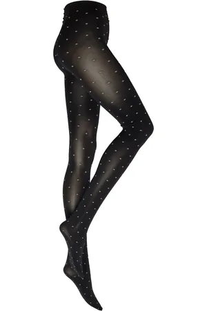 Sneaky Fox Dot Tights Black