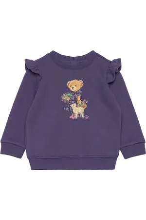 Ralph Lauren Polo Bear Ruffled Fleece Sweatshirt Navy
