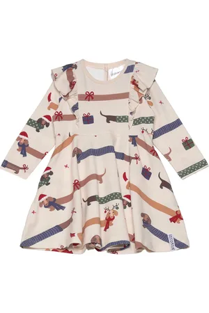 Geggamoja Bamboo Flared Dress 65 122/128 Cream