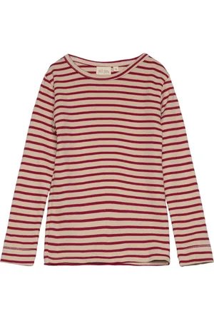 Petit Piao T-Shirt L/S Modal Striped Red