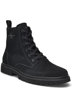 Calvin Klein Eva Boot Mid Laceup Iconic Dress Black