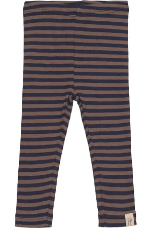 Petit Piao Legging Modal Striped Brown