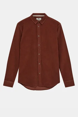 Anerkjendt Akleif Solid Cord Shirt Burgundy