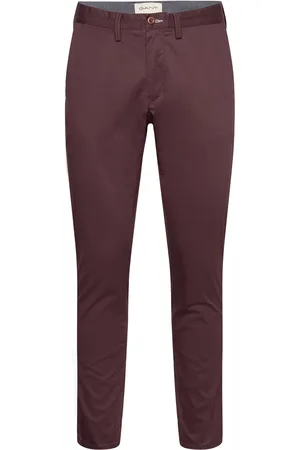 GANT Slim Twill Chinos Burgundy