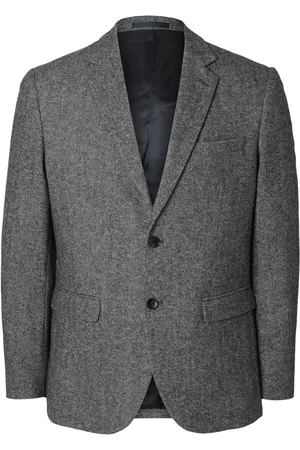SELECTED Slhslimadam Flannel Blazer Grey