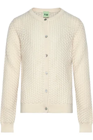FUB Pointelle Cardigan Cream